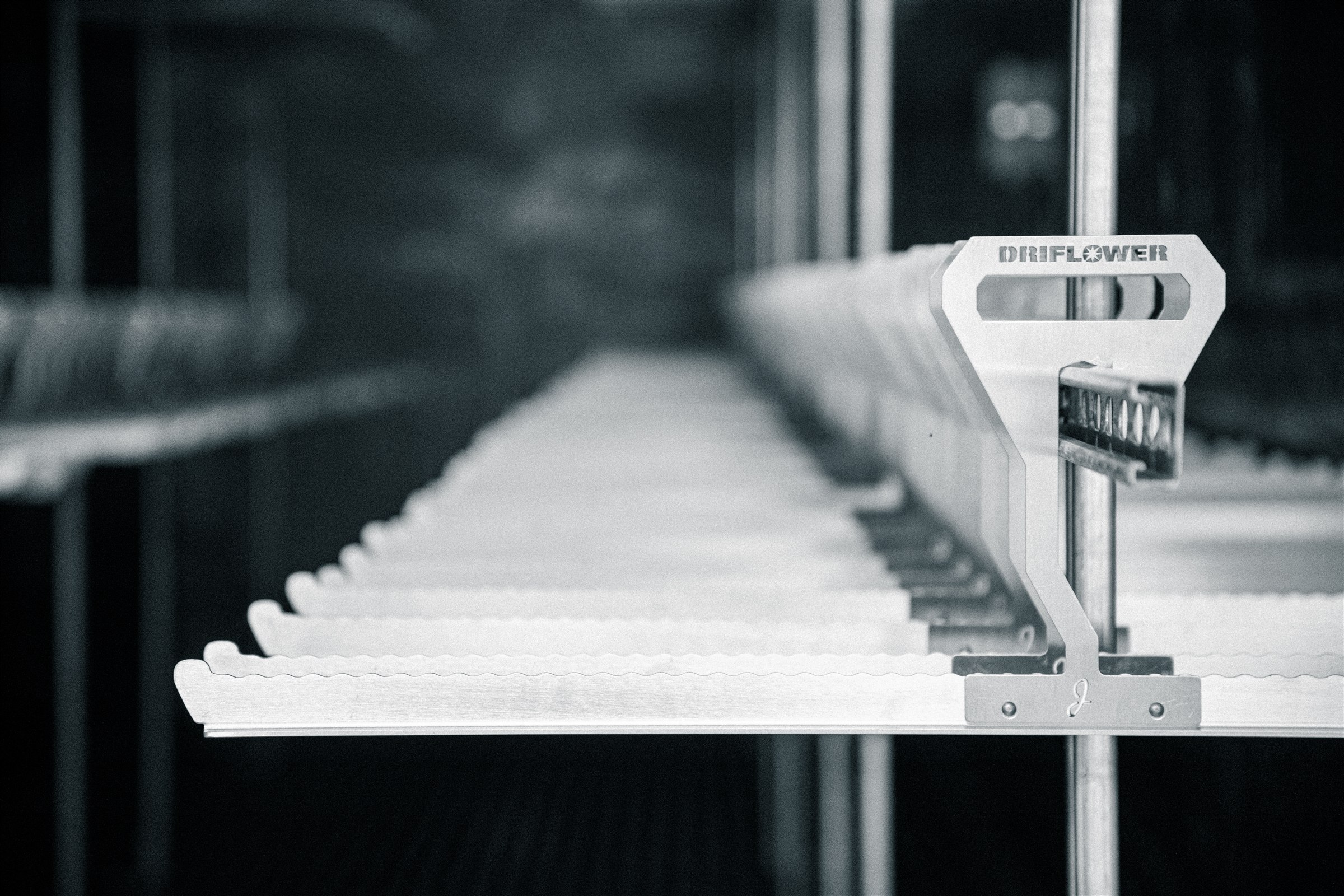 Labeled cultivation trays in a controlled facility